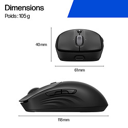 HP 705 Rechargeable Wireless Mouse EMEA souris