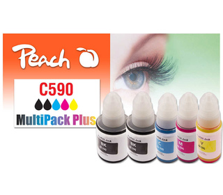 Peach 321339 cartouche d'encre 5 pièce(s) Compatible Rendement standard Noir, Cyan, Magenta, Jaune