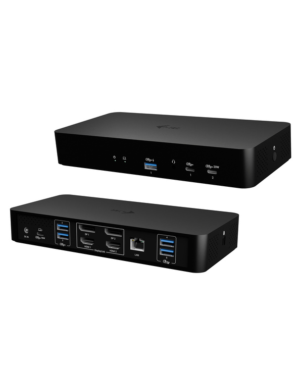 i-tec Universal Intelligent Dual Display Docking Station + Power Delivery 100W
