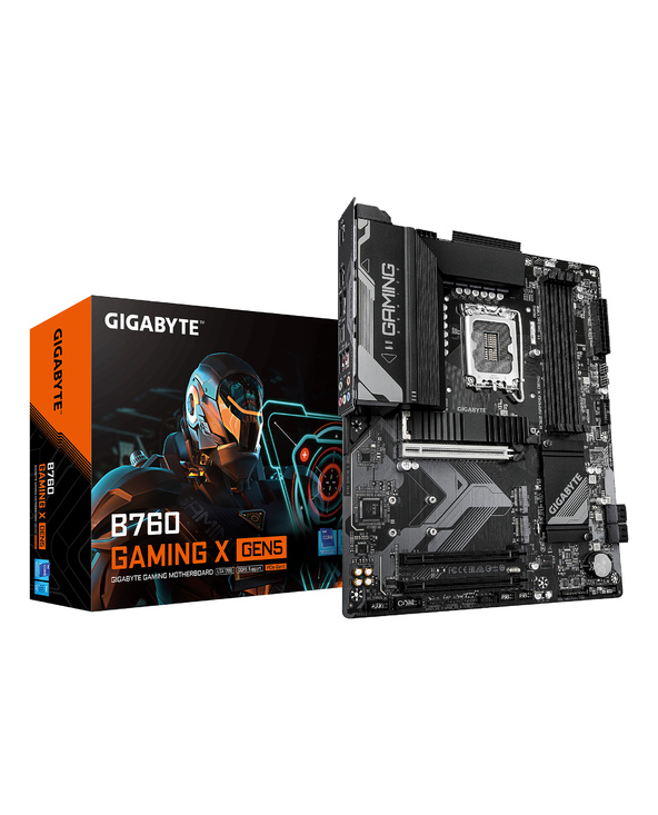 GIGABYTE B760 GAMING X GEN5 Carte Mère – Compatible avec les processeurs Intel Core 14e génération, VRM 8+1+1 phases, jusqu’à 56