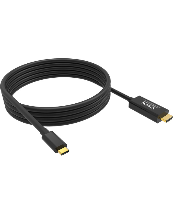 Vision TC 2MUSBCHDMI8K/BL câble de téléphone portable Noir 2 m USB C