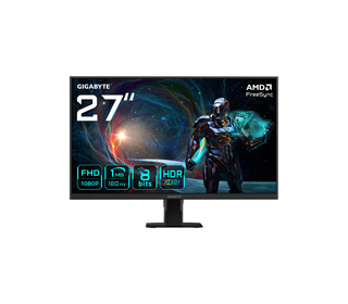 GIGABYTE GS27FA MONITEUR DE JEU 27" FHD - 1920 X 1080, 180HZ, 1MS, 300 CD/M², FREESYNC, HDR READY, HDMI 2.0, DISPLAYPORT 1.4 27"