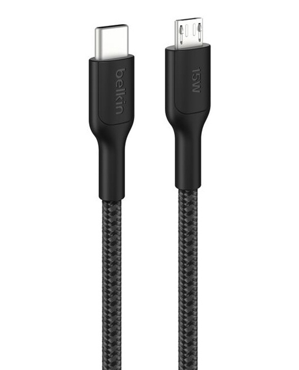 Belkin BoostCharge Pro câble USB 1 m USB C Micro-USB A Noir