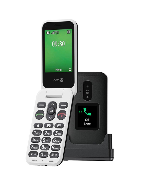 Doro Leva E30 7,11 cm (2.8") 142,7 g Noir, Blanc Téléphone numérique
