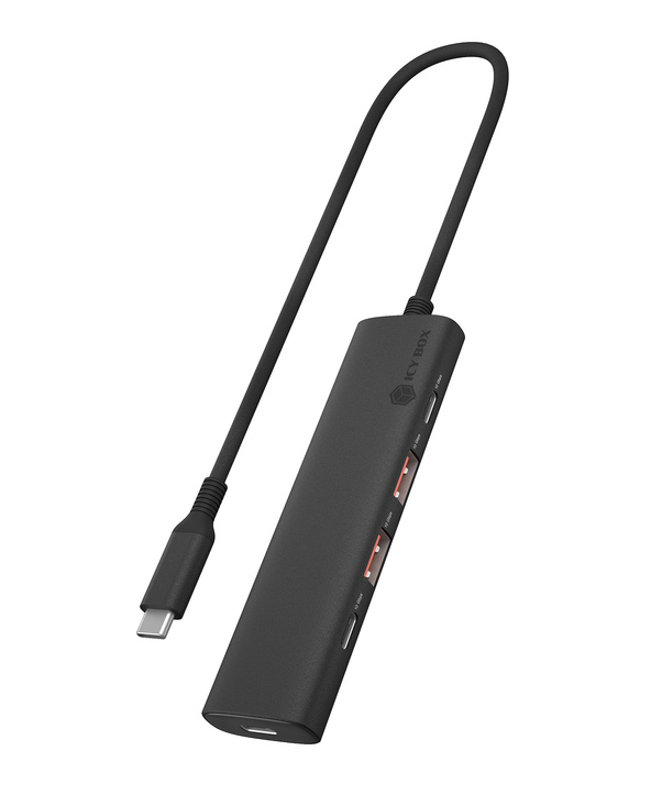 ICY BOX IB-HUB1437-CPD Avec fil USB 3.2 Gen 2 (3.1 Gen 2) Type-C Noir