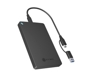 ICY BOX IB-201T-CU31 Enceinte ssd Noir 2.5"