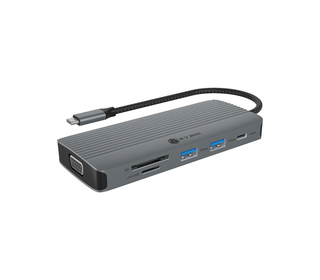 ICY BOX IB-DK4040a-CPD Avec fil USB 3.2 Gen 1 (3.1 Gen 1) Type-C Aluminium, Argent