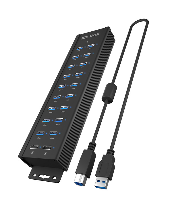 ICY BOX IB-HUB1720-U3 Noir