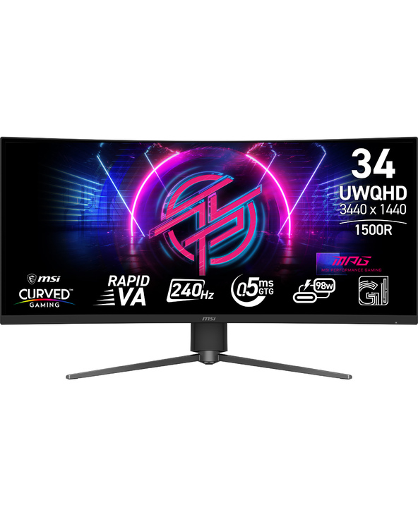 MSI MPG 346CQRF X24 34" UltraWide Quad HD 0,5 ms Noir
