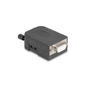 DeLOCK 90655 connecteur de fils D-Sub 9, 3 pin terminal block Noir, Gris