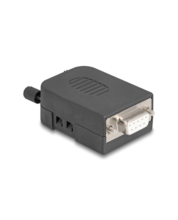 DeLOCK 90655 connecteur de fils D-Sub 9, 3 pin terminal block Noir, Gris