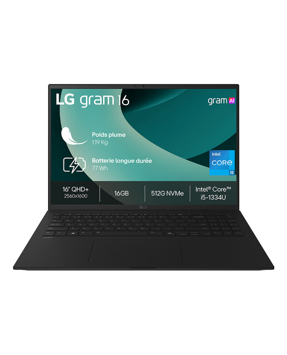LG Gram 16Z90RU 16" I5 16 Go Noir 512 Go