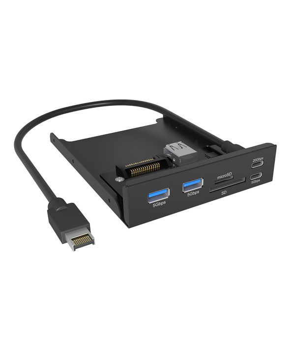 ICY BOX IB-HUB1419-i3 8,89 cm (3.5") Noir