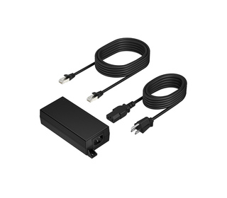 Poly PoE++ 65W 2.5G Adapter with 3.66m CAT6A Cable and Power Cord adaptateur de puissance & onduleur Intérieure Noir