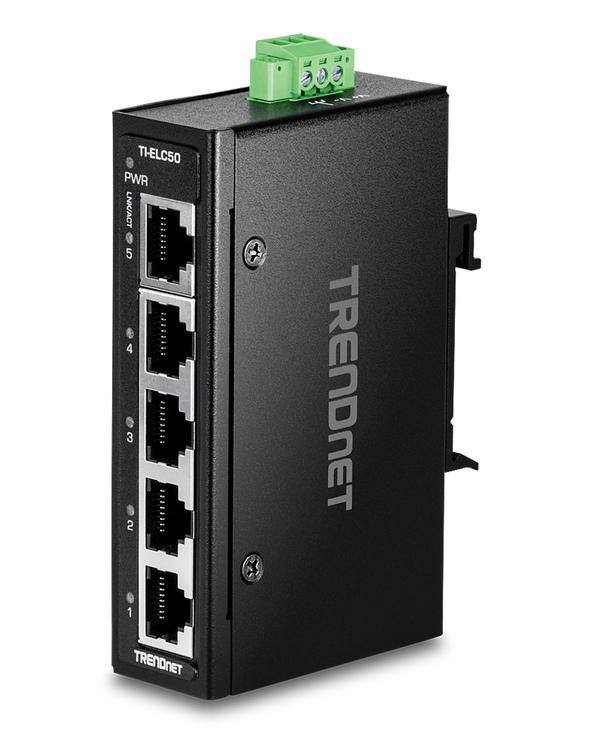 Trendnet TI-ELC50 commutateur réseau Non-géré Fast Ethernet (10/100) Noir