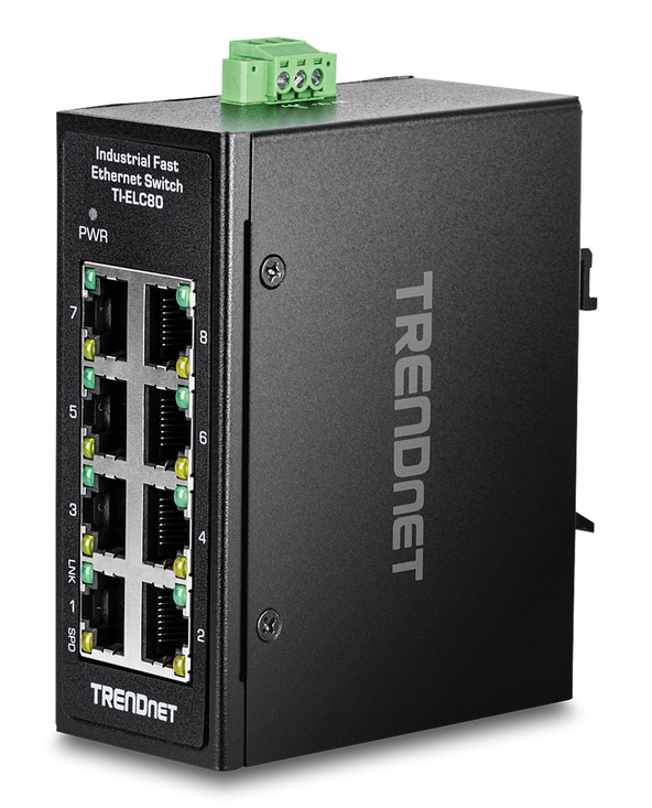 Trendnet TI-ELC80 commutateur réseau Non-géré Fast Ethernet (10/100) Noir