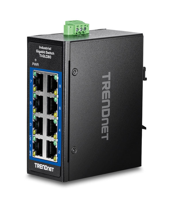 Trendnet TI-GLC80 commutateur réseau Non-géré Gigabit Ethernet (10/100/1000) Noir