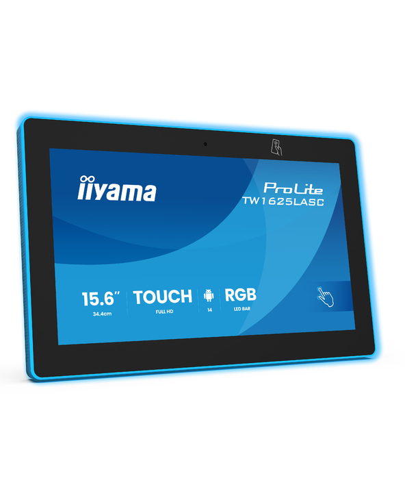iiyama TW1625LASC-B3PNR Écran d'affichage dynamique Écran plat interactif 39,6 cm (15.6") LED Wifi 450 cd/m² Full HD Noir Écran 