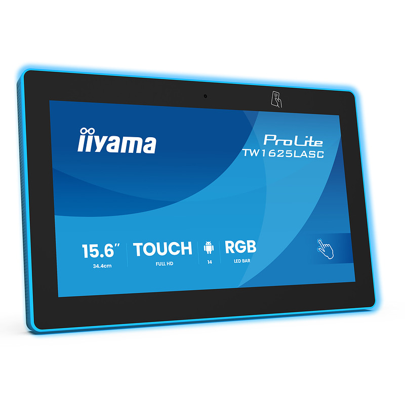 iiyama TW1625LASC-B3PNR Écran d'affichage dynamique Écran plat interactif 39,6 cm (15.6") LED Wifi 450 cd/m² Full HD Noir Écran 