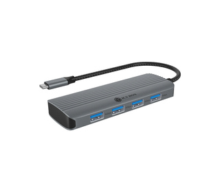 ICY BOX IB-DK4022a-CPD Avec fil USB 3.2 Gen 1 (3.1 Gen 1) Type-C Aluminium, Argent