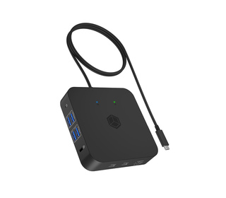ICY BOX IB-DK4090-C Station d'accueil USB 3.2 Gen 2 (3.1 Gen 1) Type-C Noir