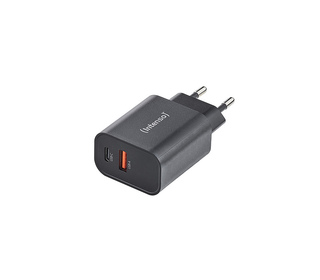 Intenso Adaptateur secteur W30AC, 30 W, ports USB-A et USB-C, noir