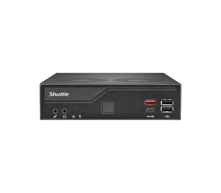 Shuttle Slim PC DH810 , S1851, 1x HDMI (2.1), 1x DP, 1x USB-C (DP), 1x 2.5", 2x M.2, 2x LAN (Intel 1G + 2.5G), 2x COM, fonctionn