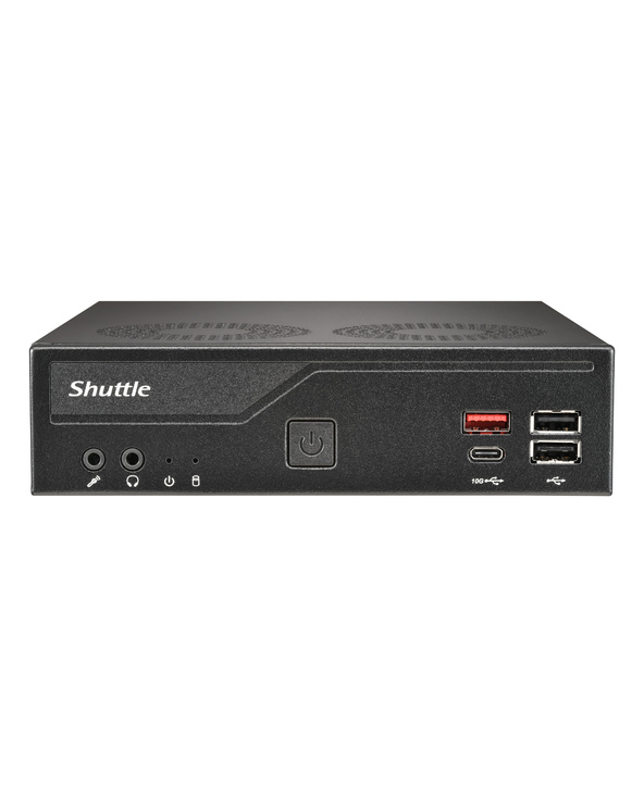 Shuttle Slim PC DH810 , S1851, 1x HDMI (2.1), 1x DP, 1x USB-C (DP), 1x 2.5", 2x M.2, 2x LAN (Intel 1G + 2.5G), 2x COM, fonctionn