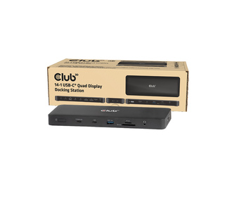 CLUB3D 14-1 USB-C Quad Display Docking Station Station d'accueil USB4