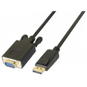 Uniformatic 12682 câble vidéo et adaptateur 2 m VGA (D-Sub) DisplayPort Noir