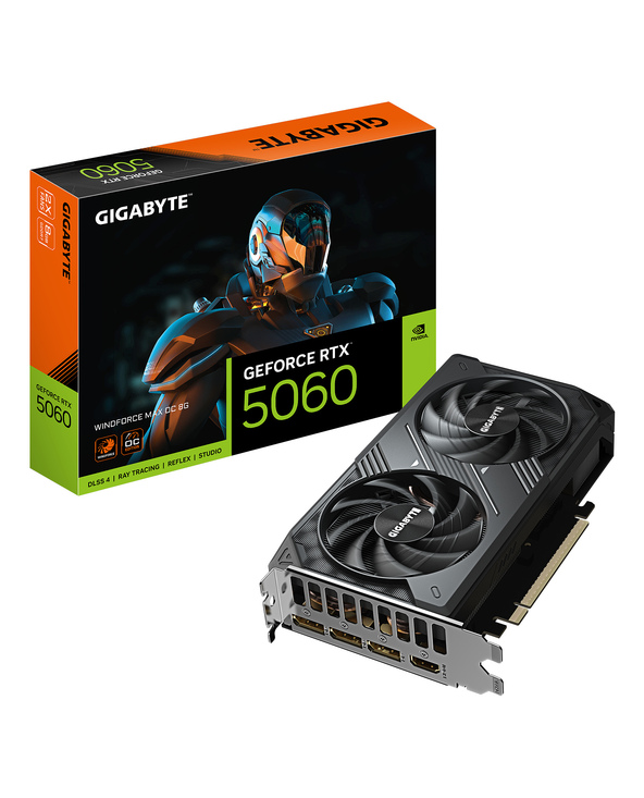 GIGABYTE GeForce RTX 5060 WINDFORCE MAX OC 8G Carte Graphique – 8 Go GDDR7, 128 bits, PCI-E 5.0, 2512 MHz Fréquence du processeu