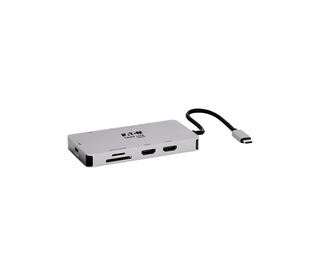 Tripp Lite U442-DOCK8G-GG station d'accueil Avec fil USB 3.2 Gen 1 (3.1 Gen 1) Type-C Noir, Gris