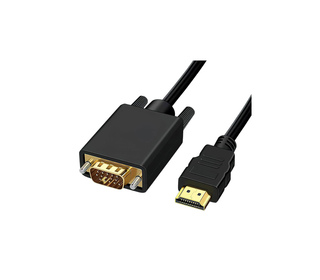 DLH DY-TU5463B câble VGA 2 m HDMI Type A (Standard) VGA (D-Sub) Noir