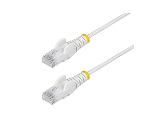 StarTech.com Câble Ethernet CAT6 Blanc Fin de 7m, Sans Accroc, 100W PoE, UTP, LSZH, Fil de Cuivre Pur 28AWG, Cordon Patch Réseau