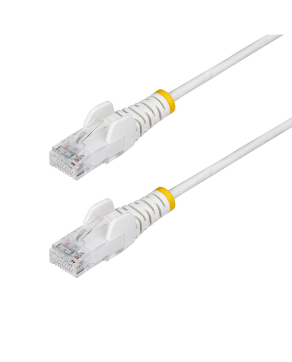 StarTech.com Câble Ethernet CAT6 Blanc Fin de 10m, Sans Accroc, 100W PoE, UTP, LSZH, Fil de Cuivre Pur 28AWG, Cordon Patch Résea