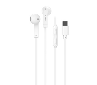 Havit 6939119077815 écouteur/casque Écouteurs Avec fil Ecouteurs Musique USB Type-C Blanc