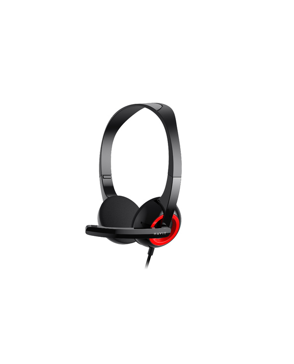 Havit H202d (Black) Écouteurs Avec fil Arceau Appels/Musique Noir, Rouge