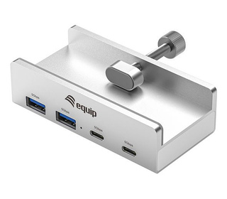 Equip 128967 hub & concentrateur USB 3.2 Gen 1 (3.1 Gen 1) Type-A 5000 Mbit/s Aluminium