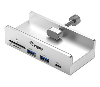 Equip 128968 hub & concentrateur USB 3.2 Gen 1 (3.1 Gen 1) Type-A 5000 Mbit/s Aluminium