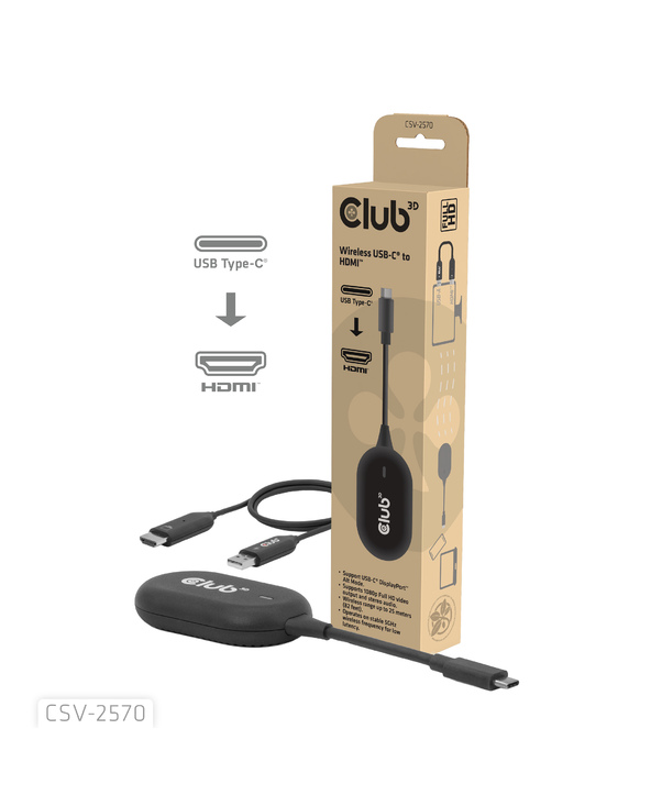 CLUB3D CSV-2570 hub & concentrateur USB Type-C
