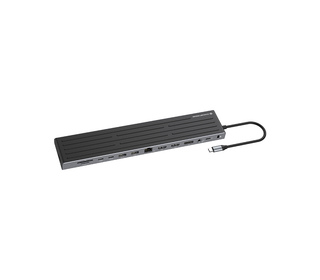 Conceptronic DONN32B station d'accueil Avec fil USB 3.2 Gen 1 (3.1 Gen 1) Type-C Gris, Argent