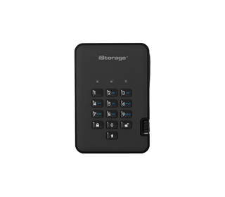 iStorage diskAshur2 256-bit 1TB USB 3.2 secure encrypted solid-state drive - Black IS-DA2-256-SSD-1TB-B