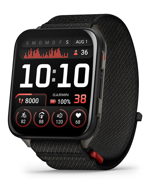 Garmin Venu X1 5,08 cm (2") AMOLED Numérique 448 x 486 pixels Écran tactile Noir Wifi GPS (satellite)