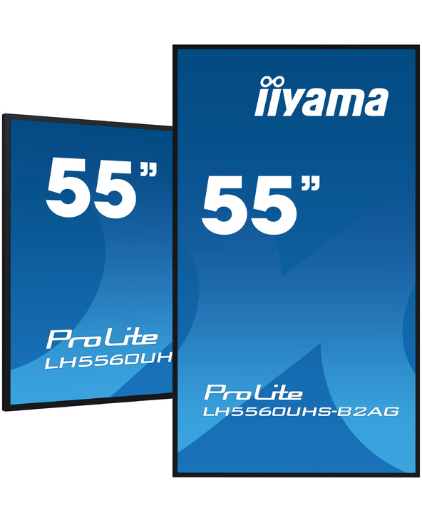 iiyama LH5560UHS-B2AG Écran d'affichage dynamique Carte A numérique 139,7 cm (55") LED Wifi 500 cd/m² 4K Ultra HD Noir Intégré d