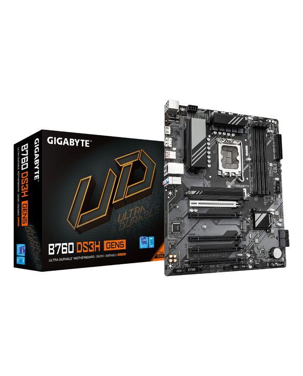 GIGABYTE B760 DS3H GEN5 Carte Mère – Compatible avec les processeurs Intel Core 14e génération, VRM numérique 8+2+1 phases, jusq