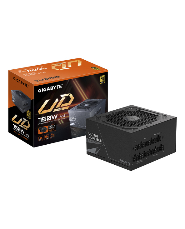 GIGABYTE UD750GM PG5 V2 Bloc d’Alimentation – PCIe Gen 5.1, 80 PLUS Gold, Conception entièrement modulaire, Ventilateur 120 mm, 