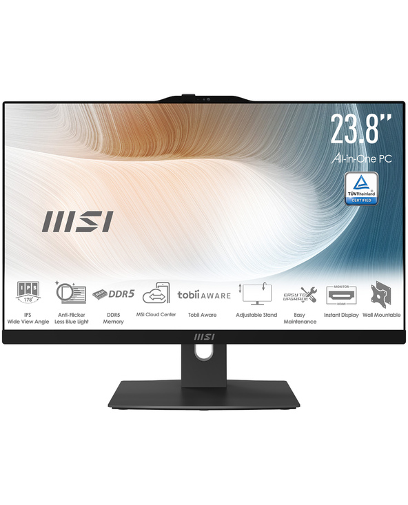 MSI Modern AM242TP 1M-1857FR 23.8" Intel Core 5 16 Noir 500 Go
