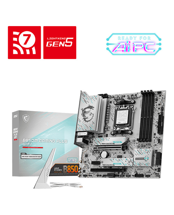 MSI B850M GAMING PLUS WIFI AMD B850 Emplacement AM5 micro ATX