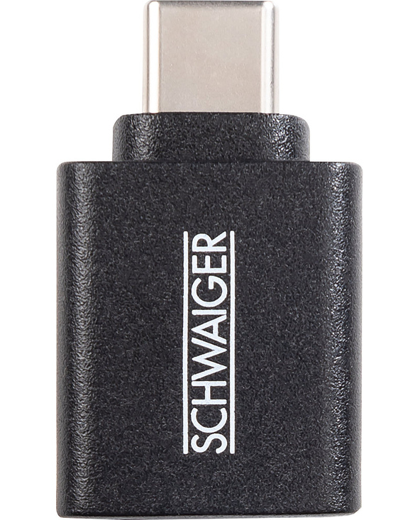 Schwaiger CAU310 533 changeur de genre de câble USB Type-C USB Type-A Noir
