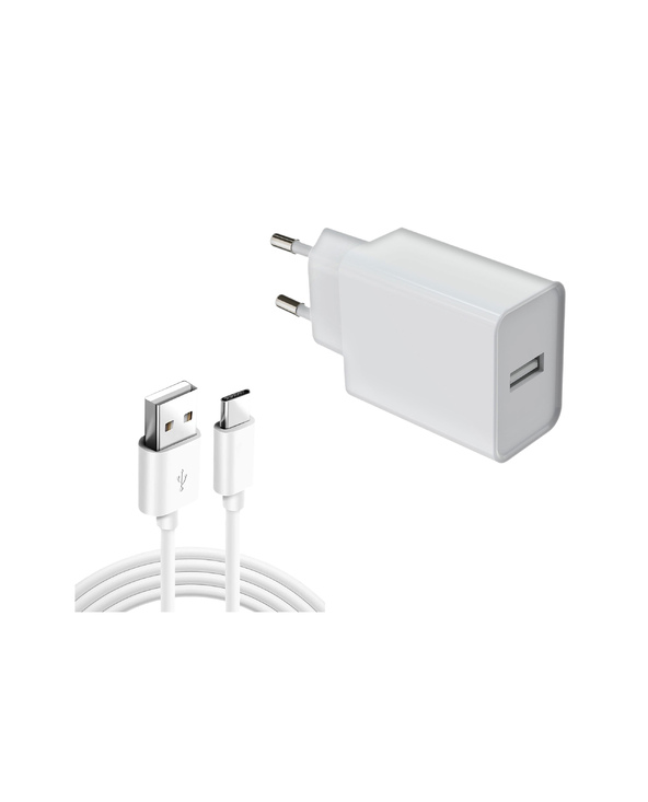 DLH 12W USB-A CHARGER 1M LIGHTNING CABLE Tablette, téléphone Blanc Secteur Intérieure